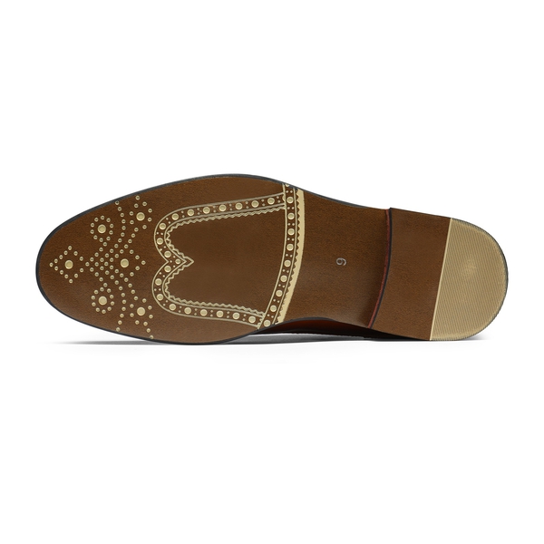 Men's Pain-Toe PU Leather Oxford Shoes - BROWN - 3